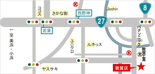 敦賀市ウールの家マップ